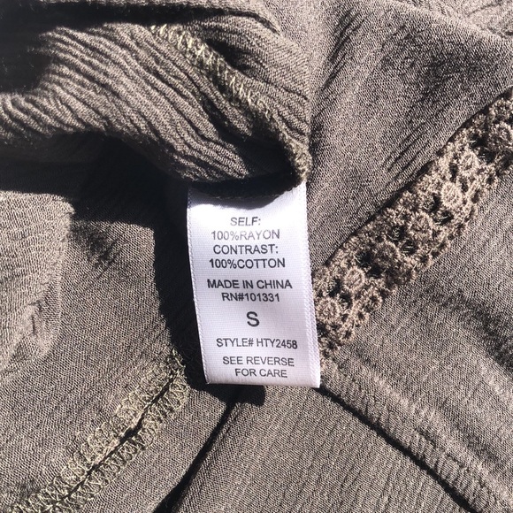 Flowy boho top olive green - Picture 9 of 9